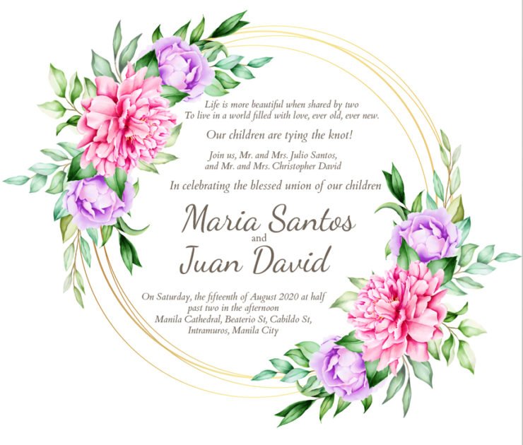 What Are The Parts Of A Filipino Wedding Invitation Nuptials Ph 6338