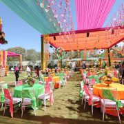 colorful wedding venue